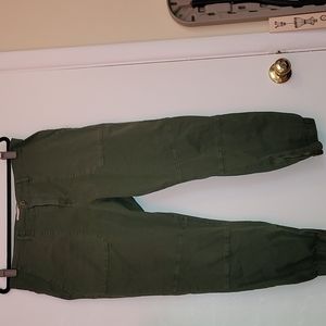 Pistola Womens Olive Green Crooped Jogger Pants 32